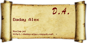 Daday Alex névjegykártya